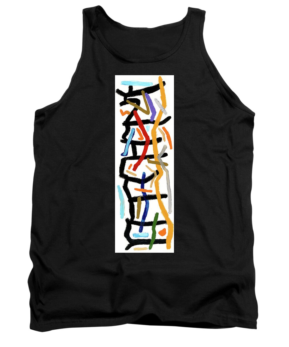 Abstract Tank Top featuring the painting Patchwork by Bjorn Sjogren