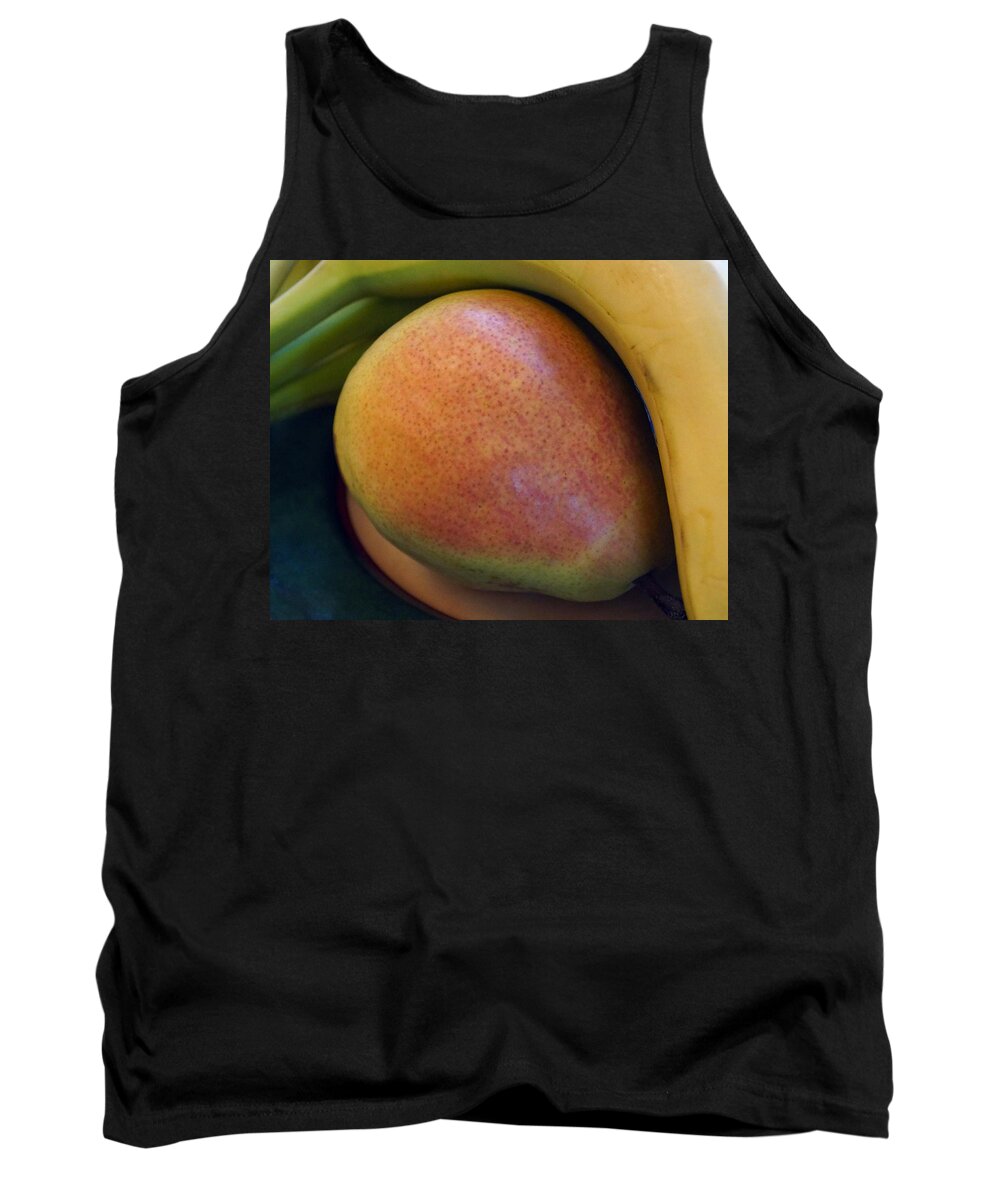 Pear Tank Top featuring the digital art Pear and Banana by Jana Russon