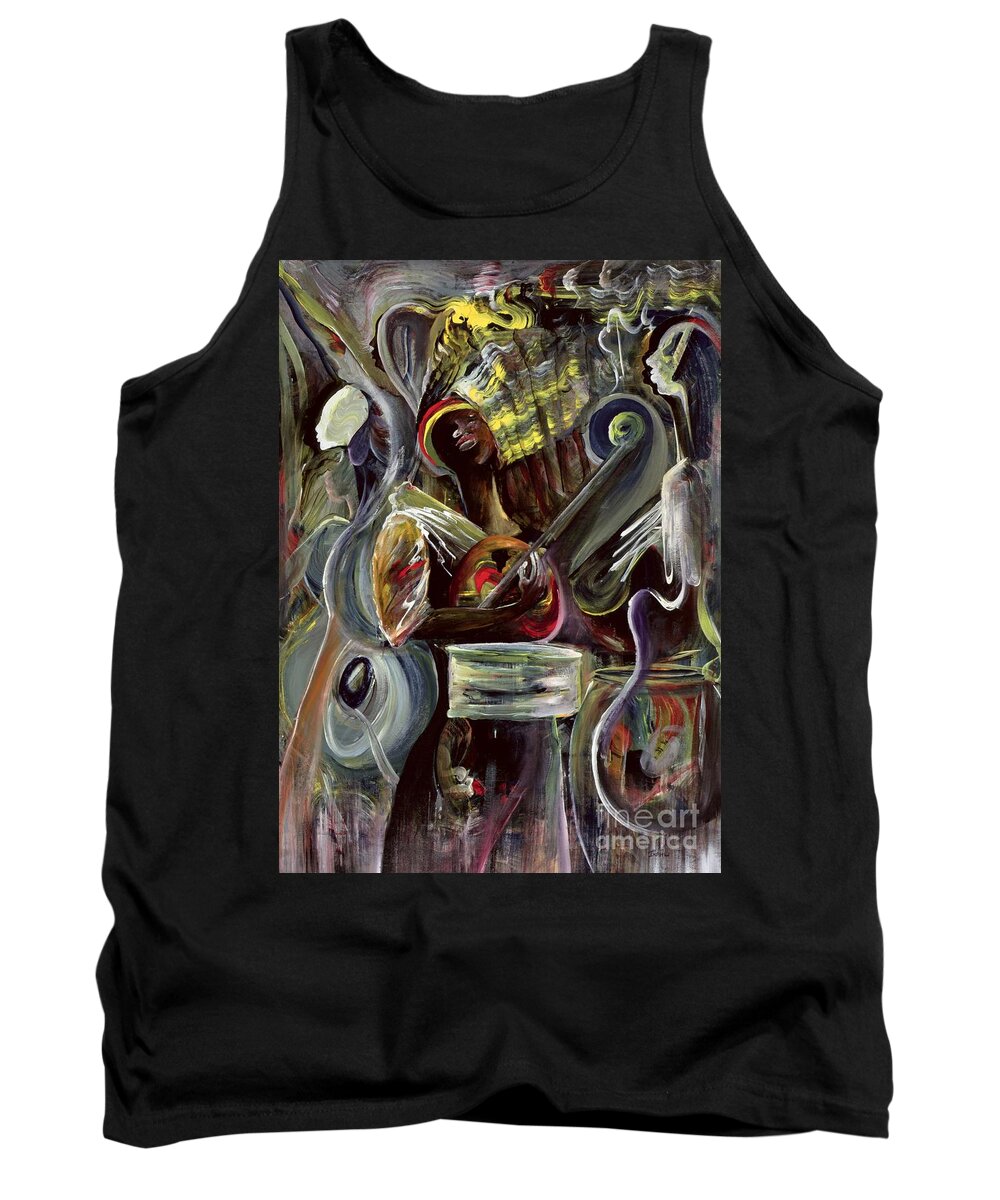 African-american Tank Top featuring the painting Pearl Jam by Ikahl Beckford