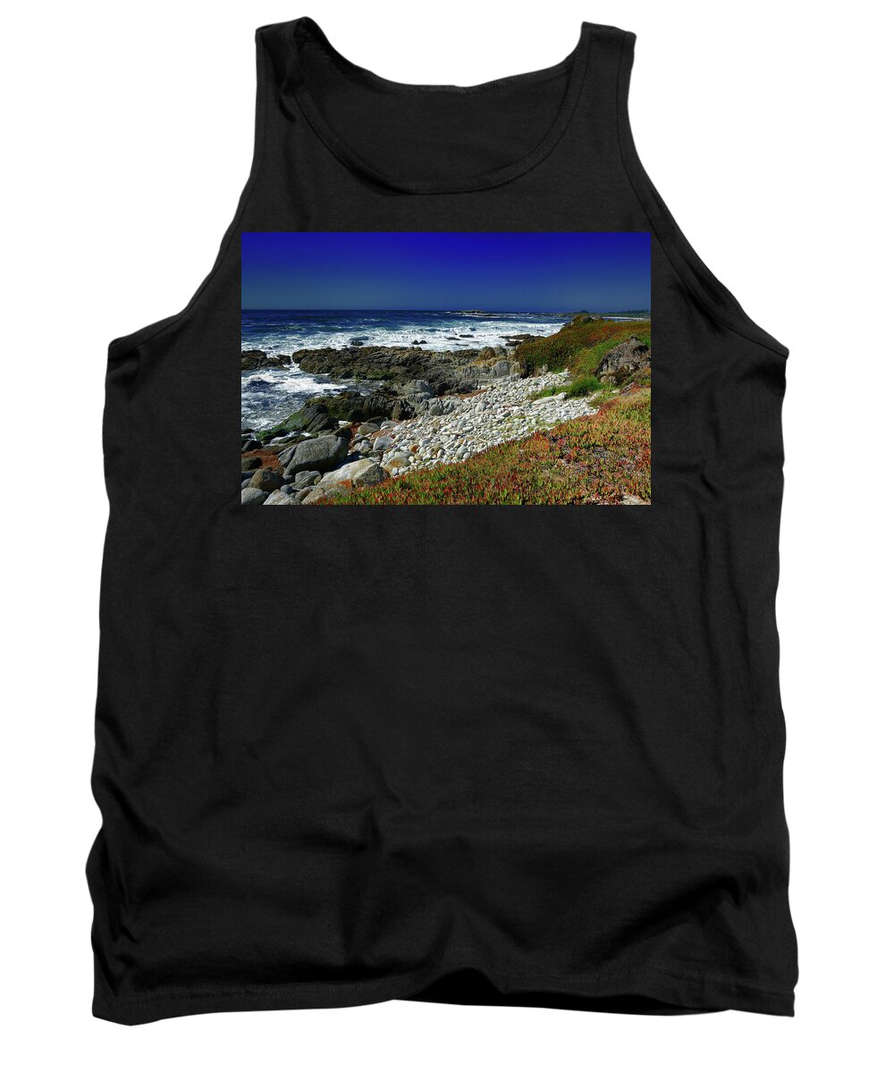 Pebble Beach Tank Top featuring the photograph Pebble Beach by Renee Hardison