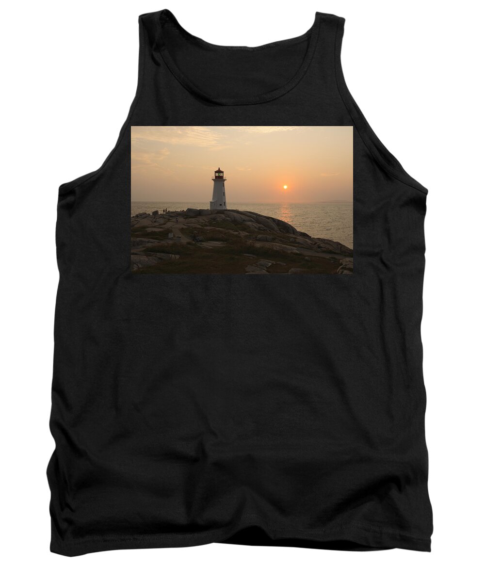 Canada Tank Top featuring the photograph Peggy's Cove lighthouse by Gary Corbett