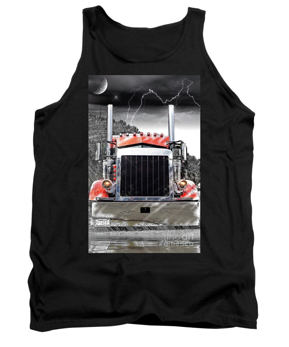 Trucks Tank Top featuring the photograph Peterbilt Front End Abstract by Randy Harris