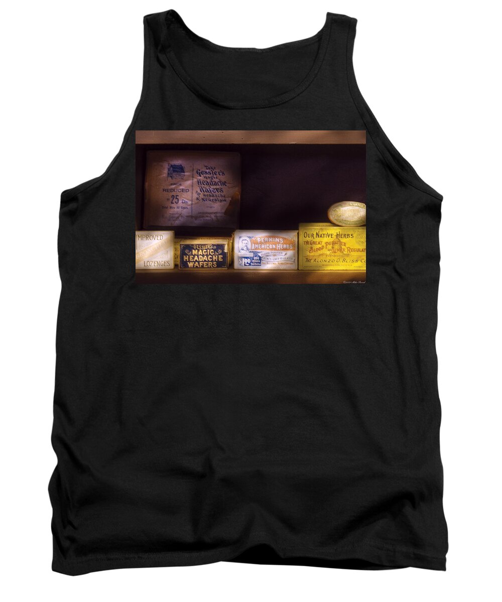 Savad Tank Top featuring the photograph Pharmacy - Medicine - Blood Purifiers by Mike Savad
