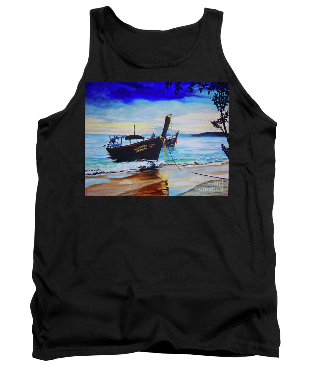 Thailand Tank Top featuring the painting Phi Phi by Stuart Engel