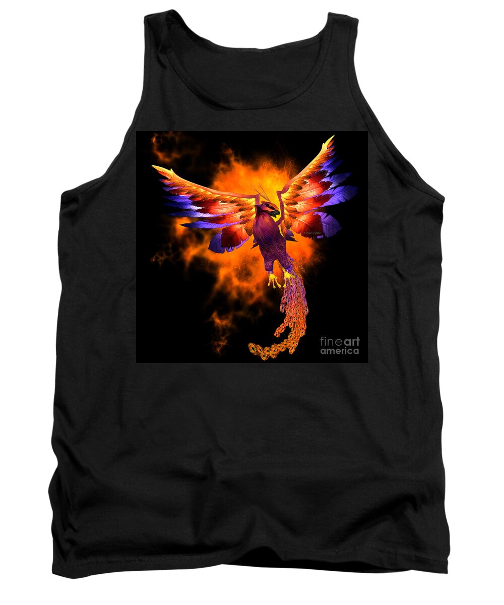 Phoenix Tank Top featuring the painting Phoenix Bird by Corey Ford