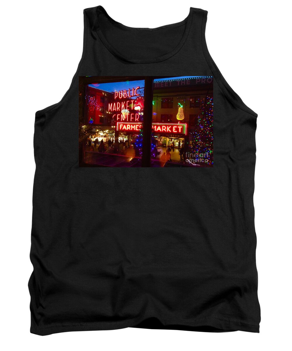 Seattle Tank Top featuring the photograph Pike Place Market by SnapHound Photography