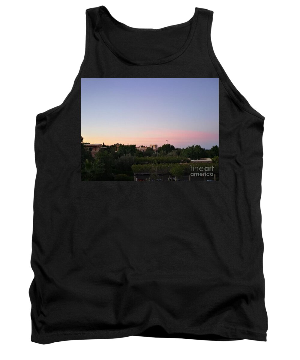 Rural Landscape Tank Top featuring the photograph Pink clouds by Jarek Filipowicz