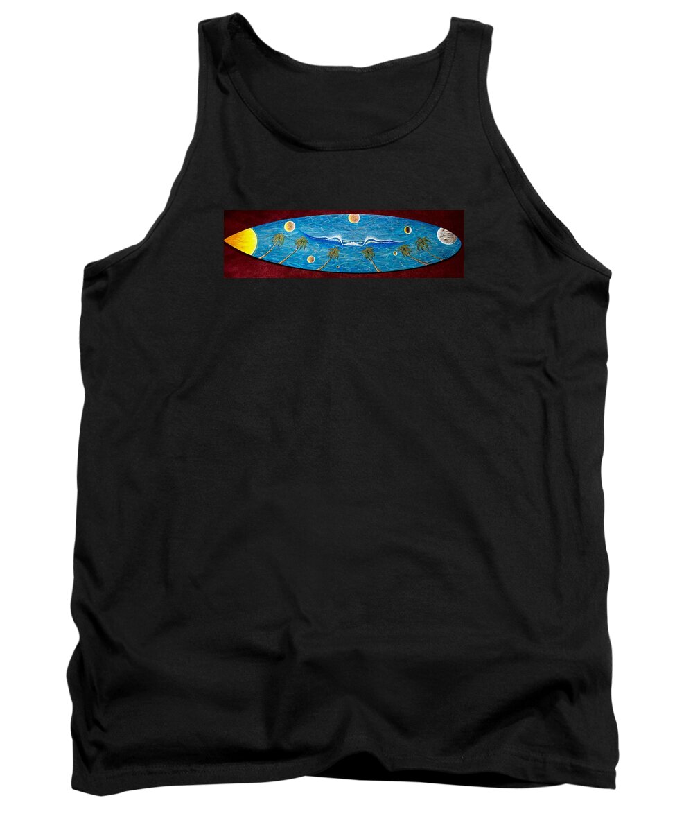 Planet Surf Tank Top featuring the painting Planet surf by Paul Carter