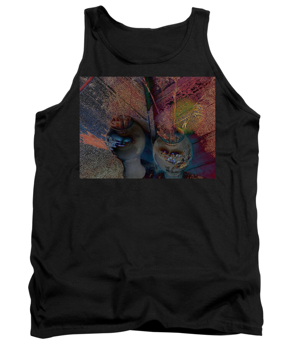 Abstract Tank Top featuring the photograph Plants in the Mirror by Lenore Senior