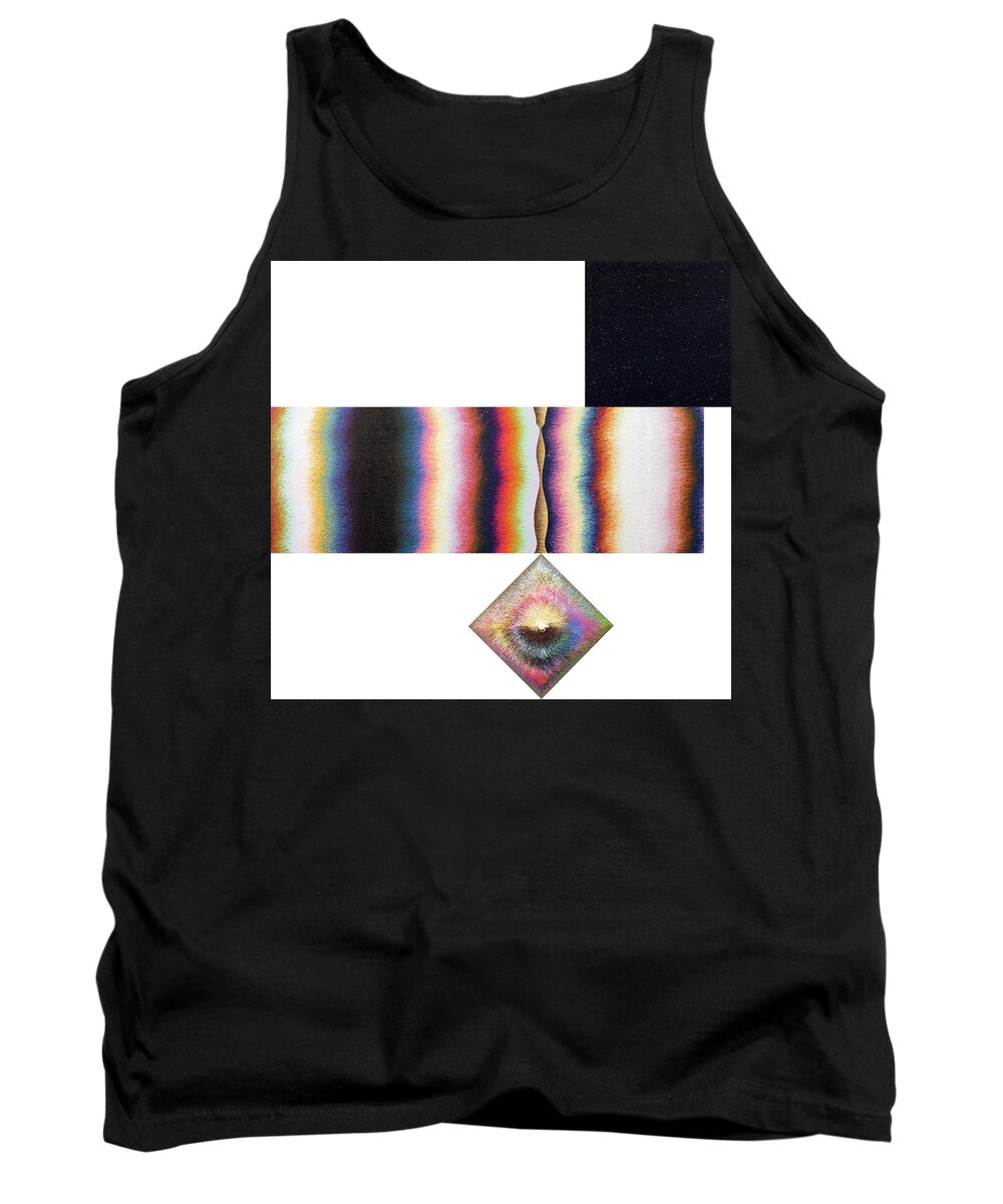 Color Tank Top featuring the painting Poles Number Fifteen by Stephen Mauldin
