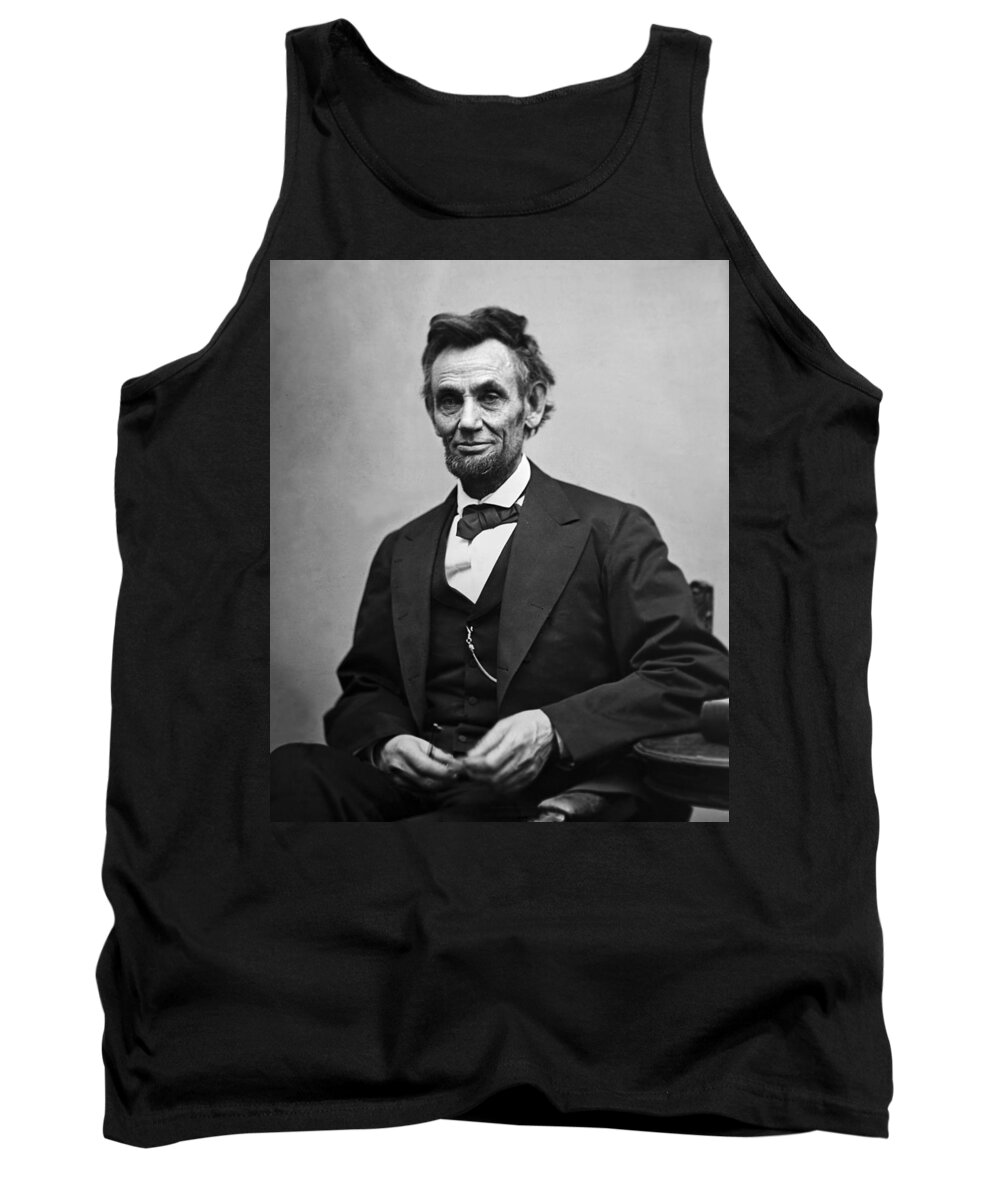 #faatoppicks Tank Top featuring the photograph Portrait of President Abraham Lincoln by International Images