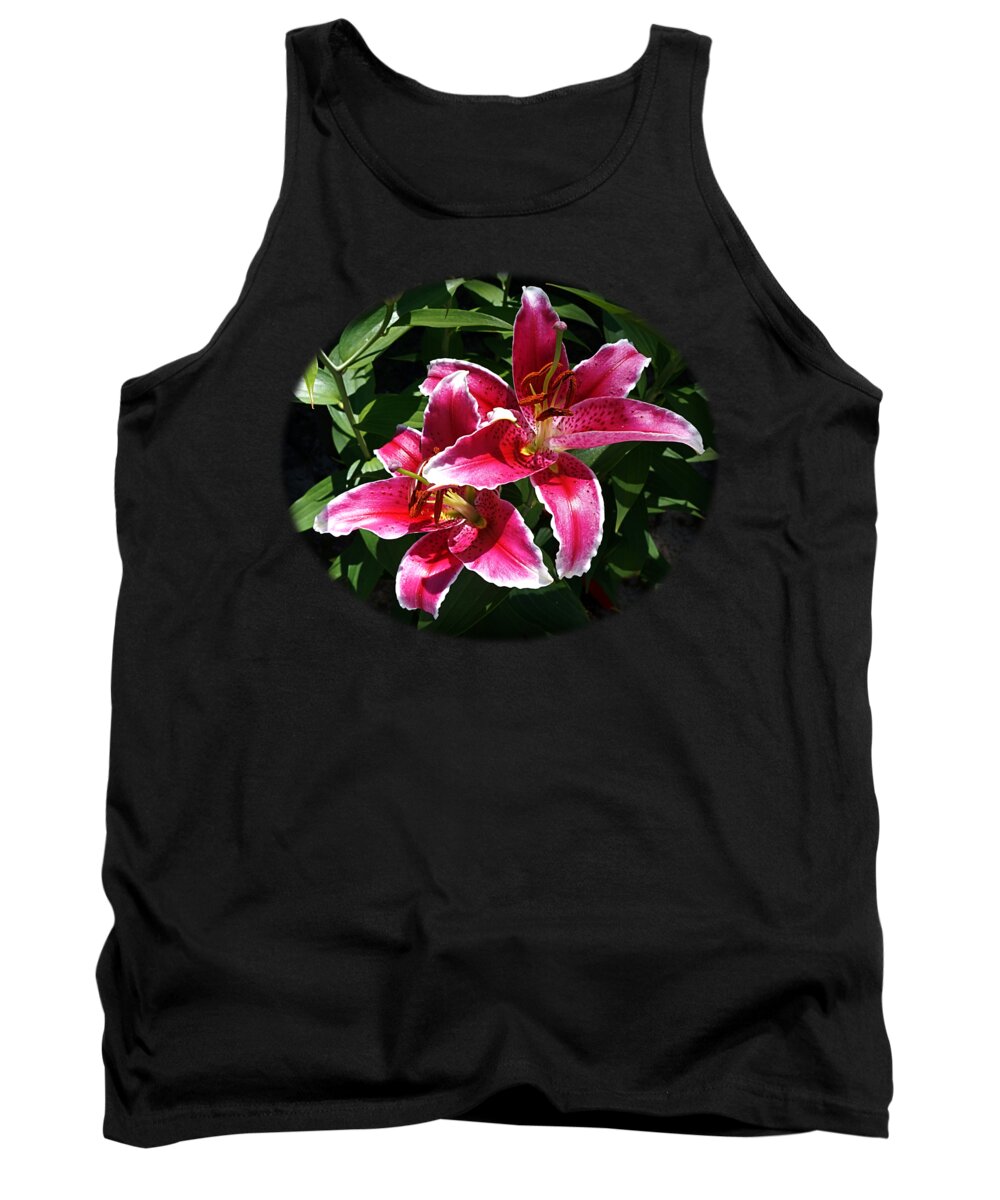 Asian Lily Tank Top featuring the photograph Pretty Lilies by Nick Kloepping