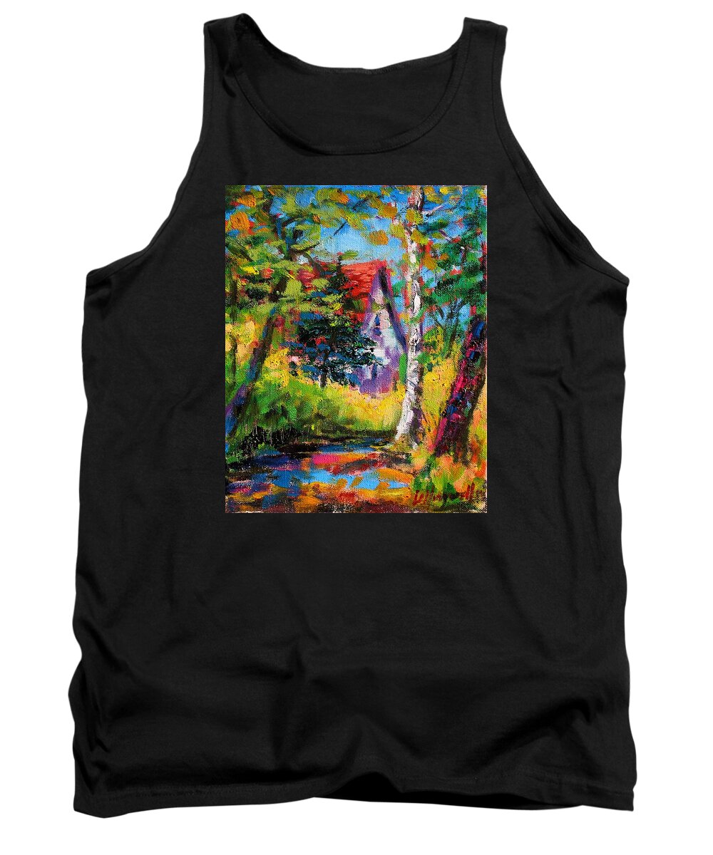 Landscape Tank Top featuring the painting Prospect Driveway by Les Leffingwell