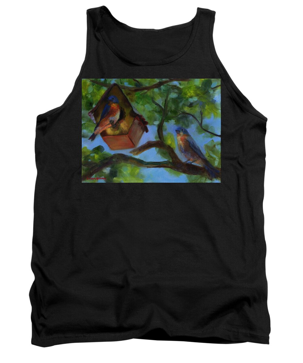 Oil Painting Tank Top featuring the painting Proud Parents by Susan Hensel