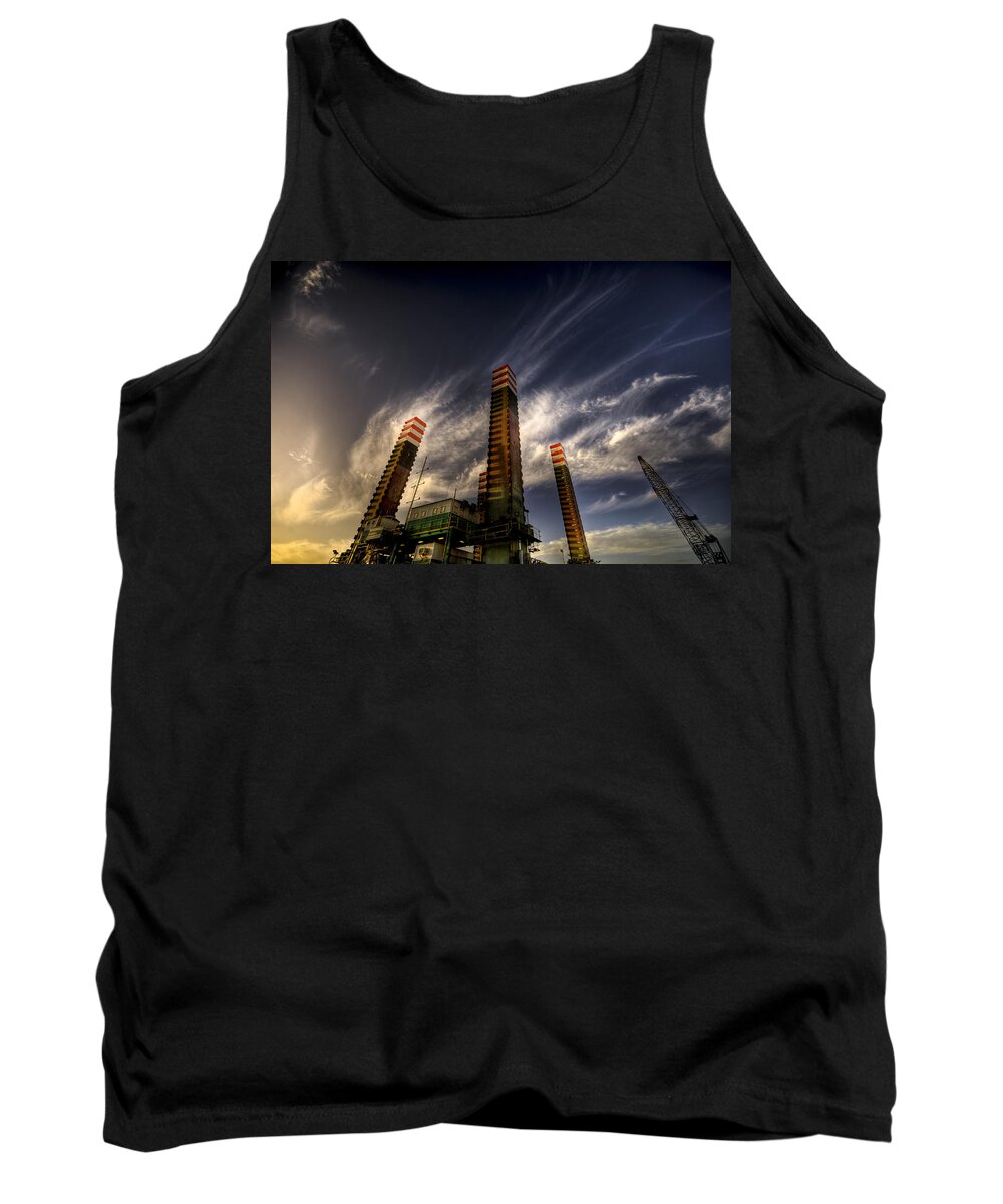 Pylons Tank Top featuring the photograph Pylons by Wayne Sherriff