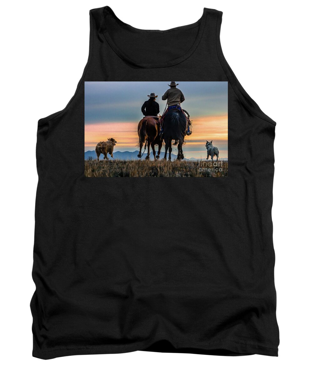 Adventure Tank Top featuring the photograph Racing to the Sun Wild West Photography Art by Kaylyn Franks by Kaylyn Franks