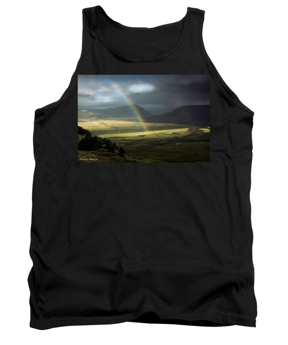 Rainbow Tank Top featuring the photograph Rainbow in the Valley by Andrew Matwijec