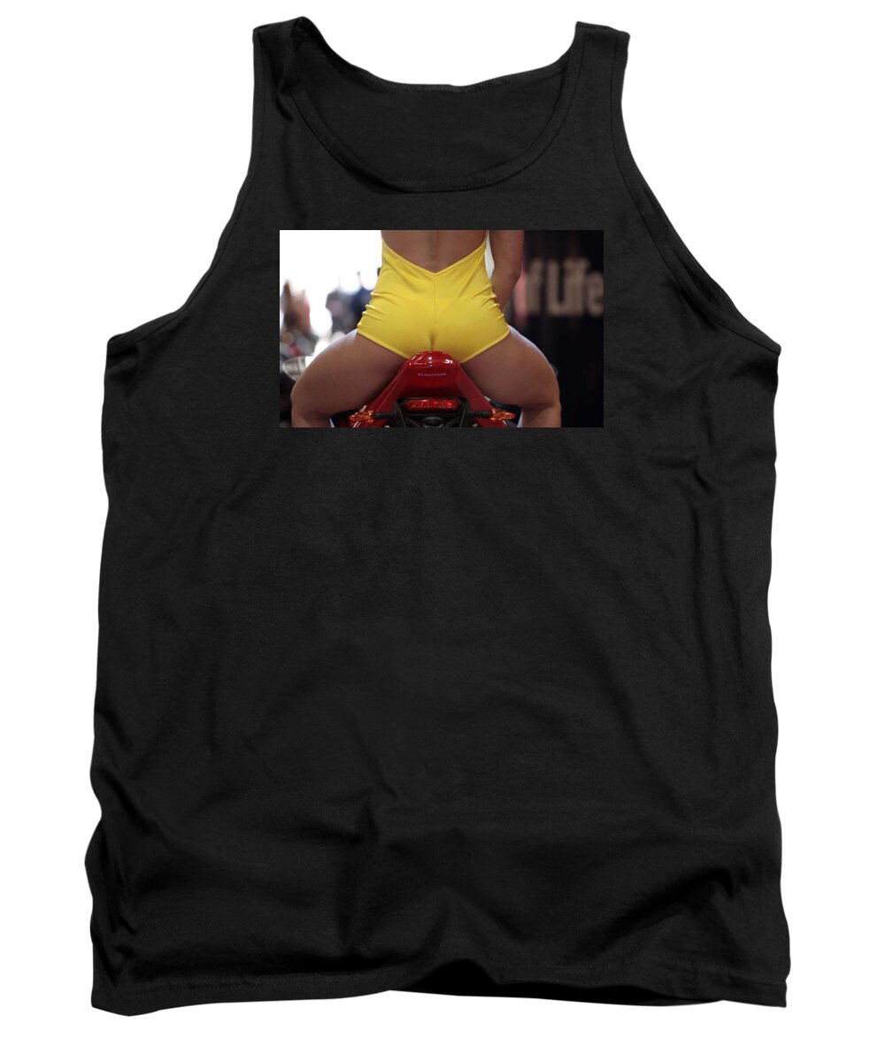 Motorcycle Tank Top featuring the photograph Rear View by Lawrence Christopher