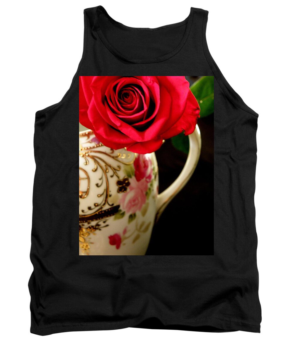 Rose Tank Top featuring the photograph Red Red Rose by Lainie Wrightson