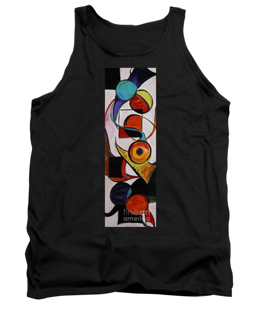 Shapes Tank Top featuring the painting Relationships by Nadine Rippelmeyer