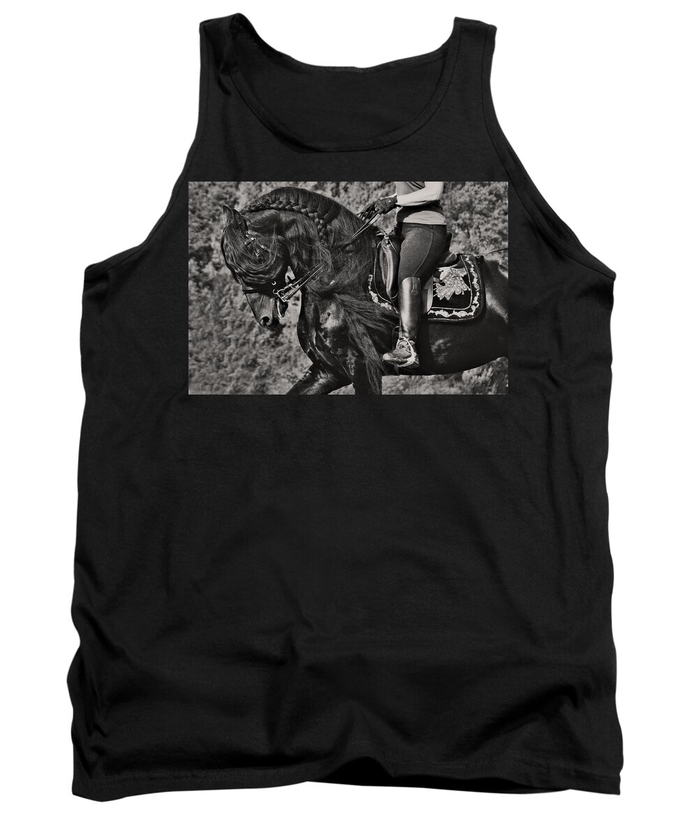 Rider And Steed Dance Tank Top featuring the photograph Rider and Steed Dance by Wes and Dotty Weber