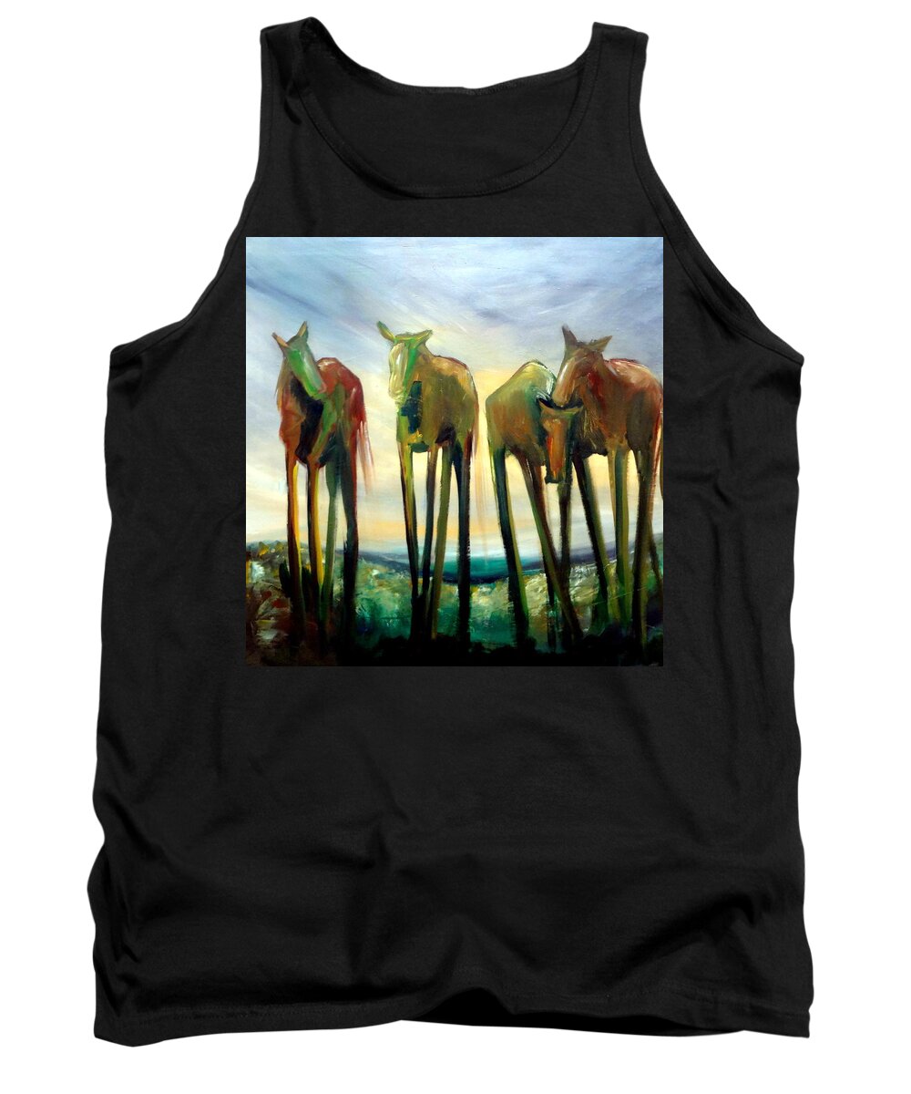 Horse Tank Top featuring the painting Rise by Katy Hawk