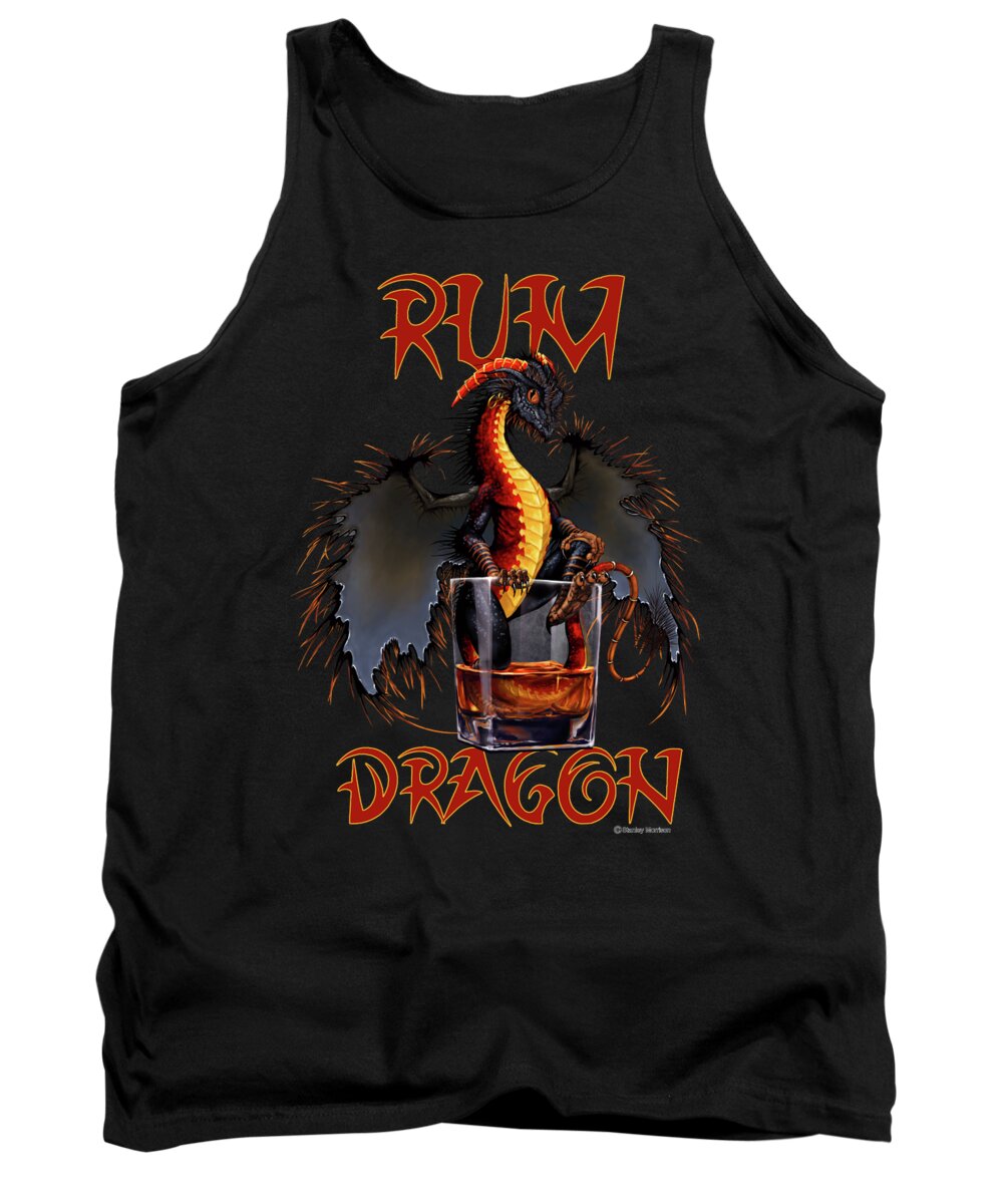 Dragon Tank Top featuring the digital art Rum Dragon by Stanley Morrison