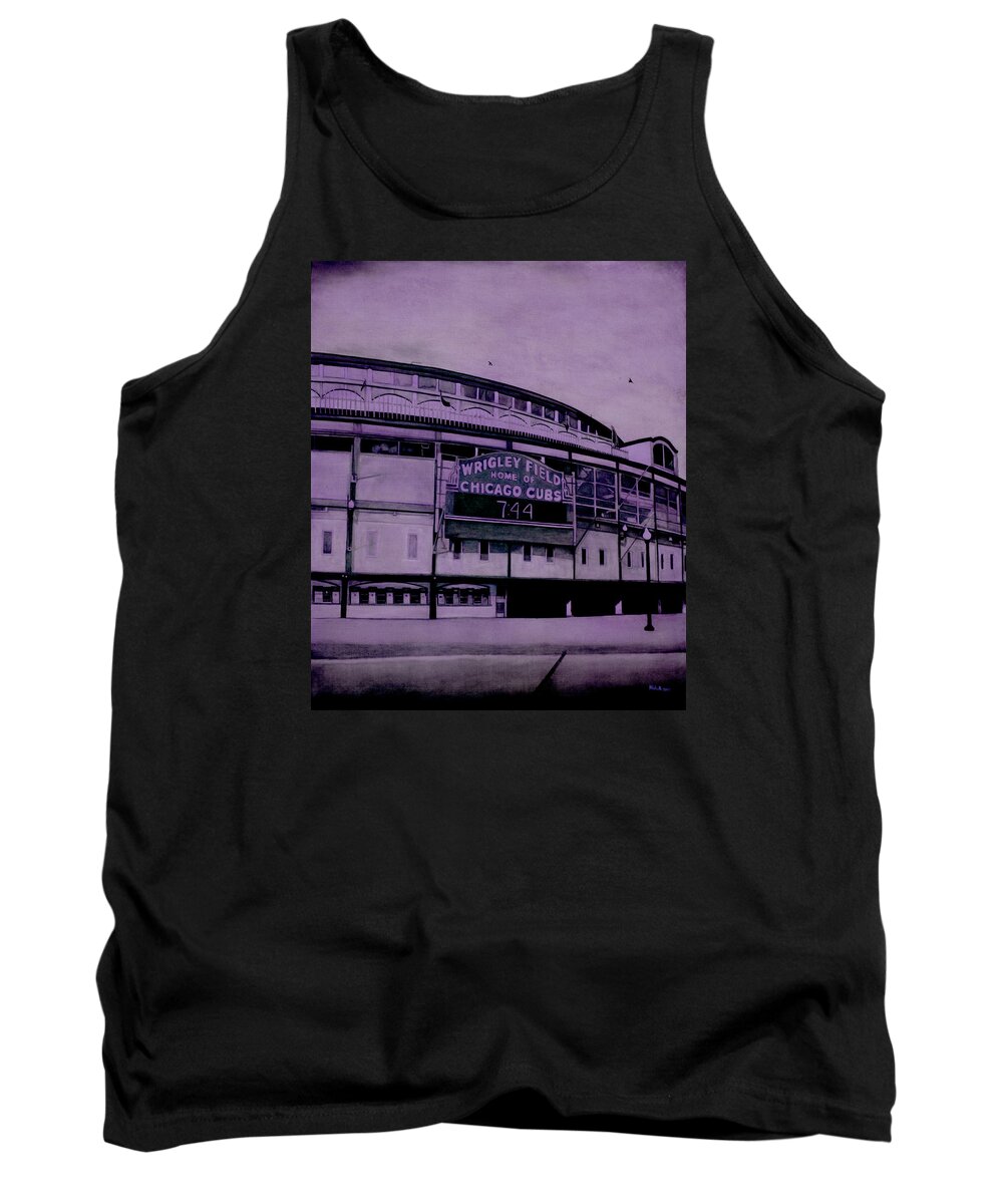 Wrigley Field Tank Top featuring the painting Sacred Spaces 3 by Joe Michelli