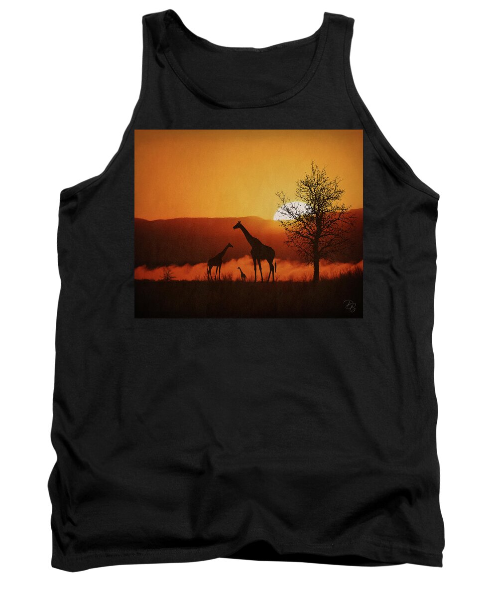 Altered Reality Tank Top featuring the photograph Safari Sunrise by Debra Boucher
