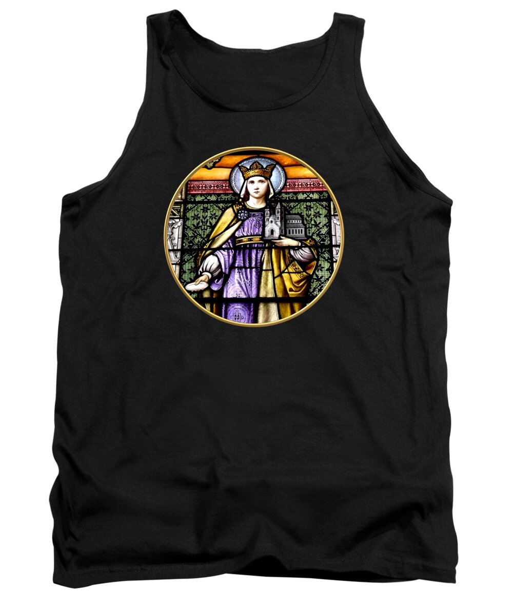 Stained Glass Windows Tank Top featuring the photograph Saint Adelaide Stained Glass Window in the Round by Rose Santuci-Sofranko