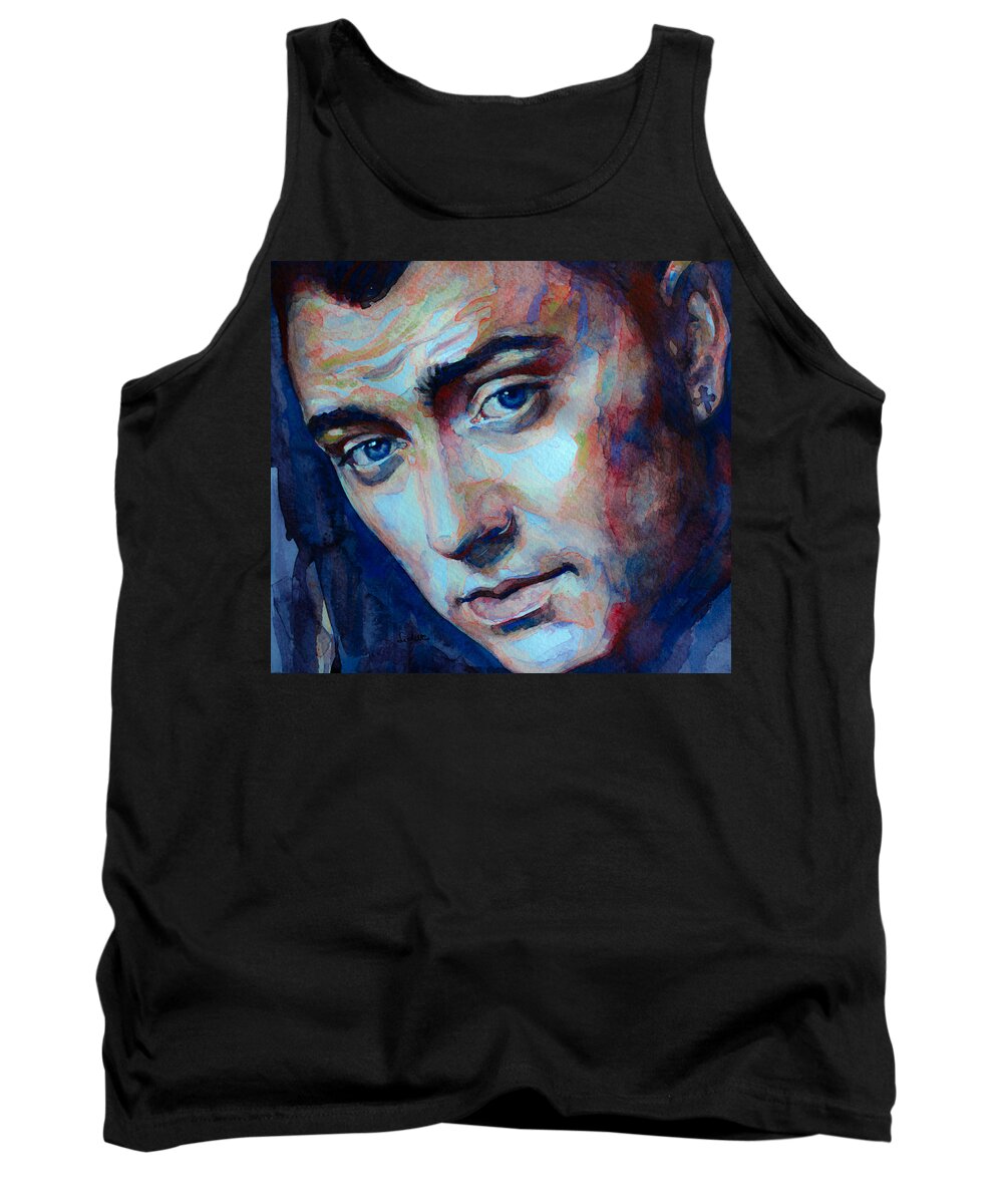 Sam Smith Tank Top featuring the painting Sam Smith captured in watercolor by Laur Iduc