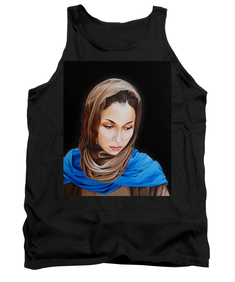 Mary Tank Top featuring the painting Sanctus Mater Dei by Vic Ritchey
