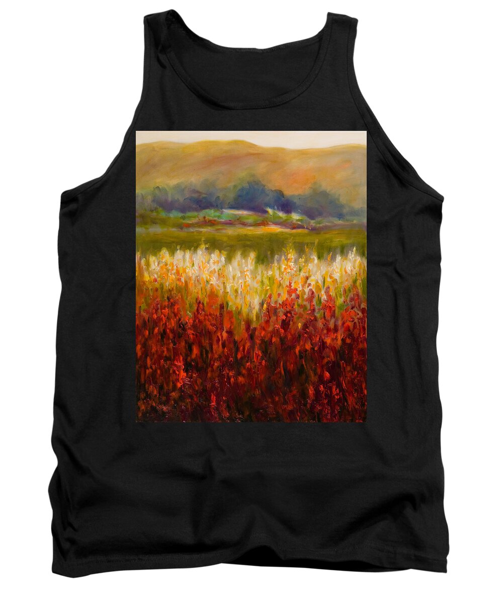 Landscape Tank Top featuring the painting Santa Rosa Valley by Shannon Grissom