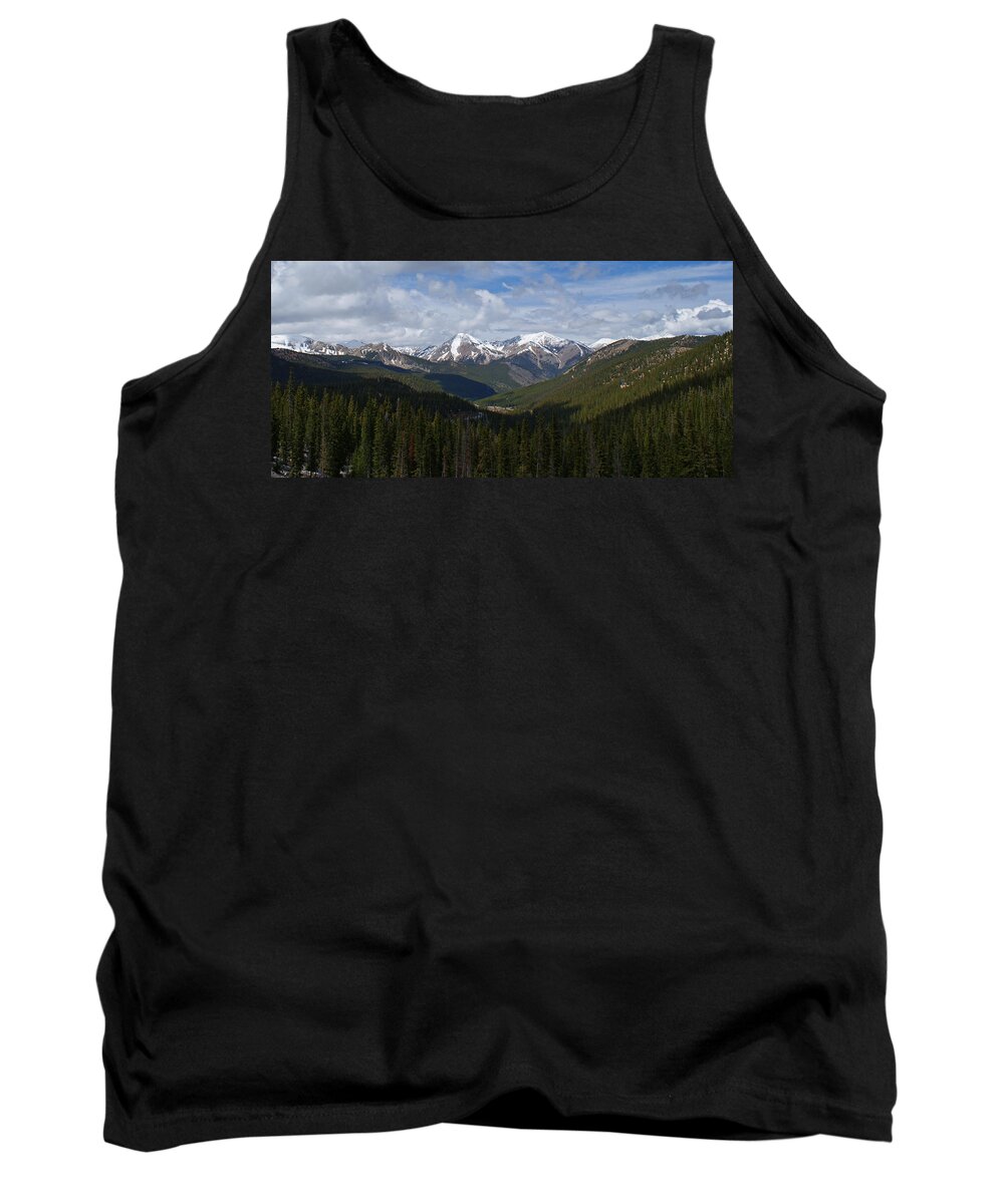 Colorado Tank Top featuring the photograph Sawatch Range Colorado Panoramic by Ernest Echols