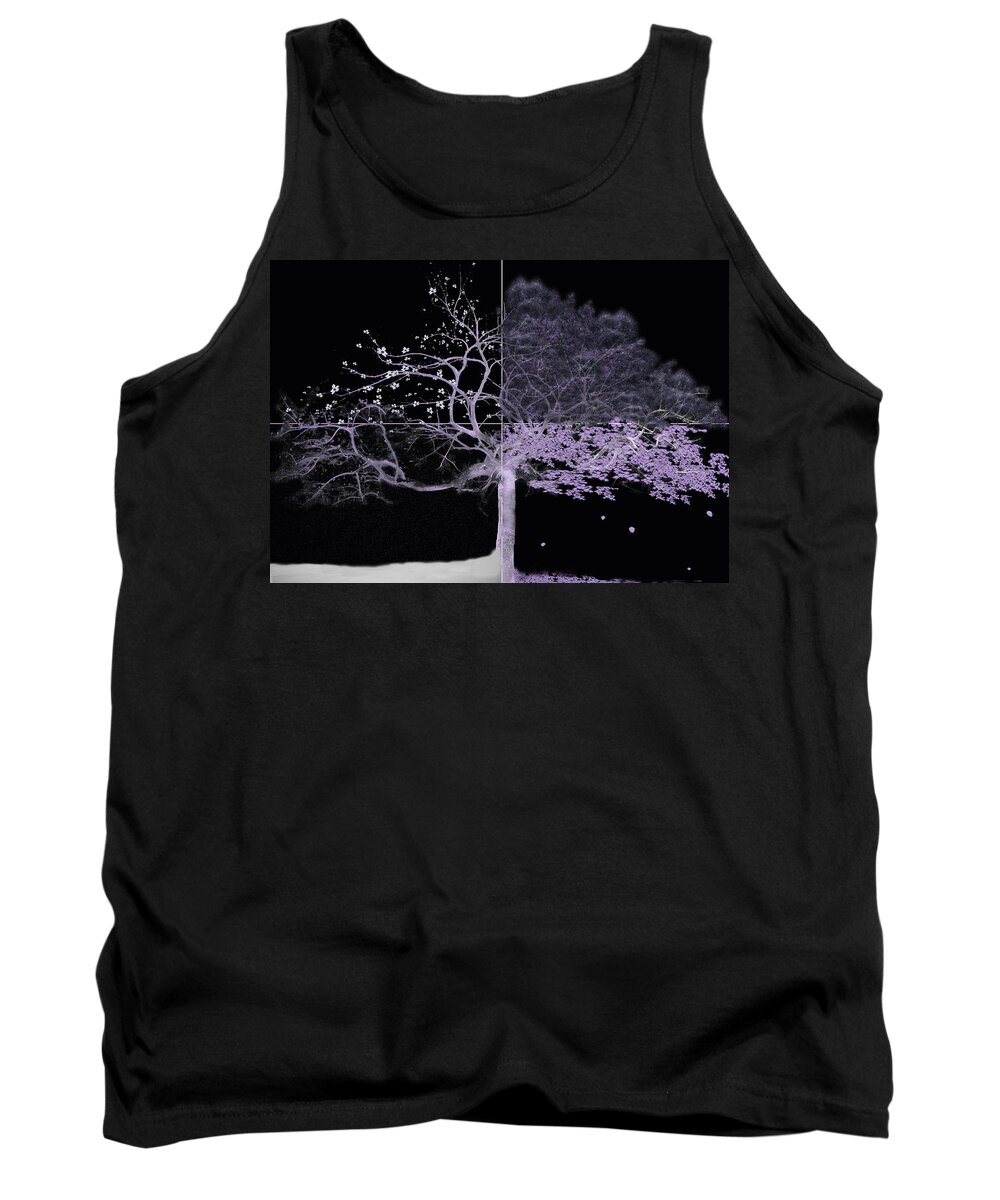 Tree Tank Top featuring the painting Seasons of Change by Gray Artus