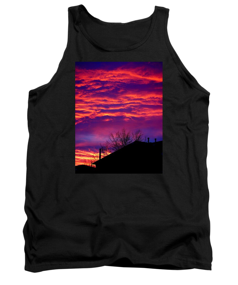 Hell Tank Top featuring the photograph Sky Drama by Valentino Visentini
