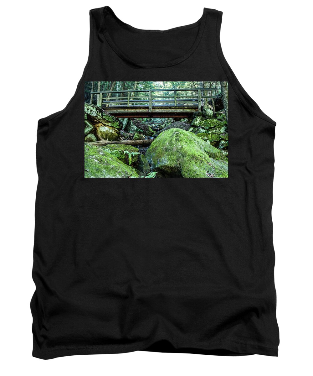 Water Tank Top featuring the photograph Slippery Rock Gorge - 1931 by Gordon Sarti