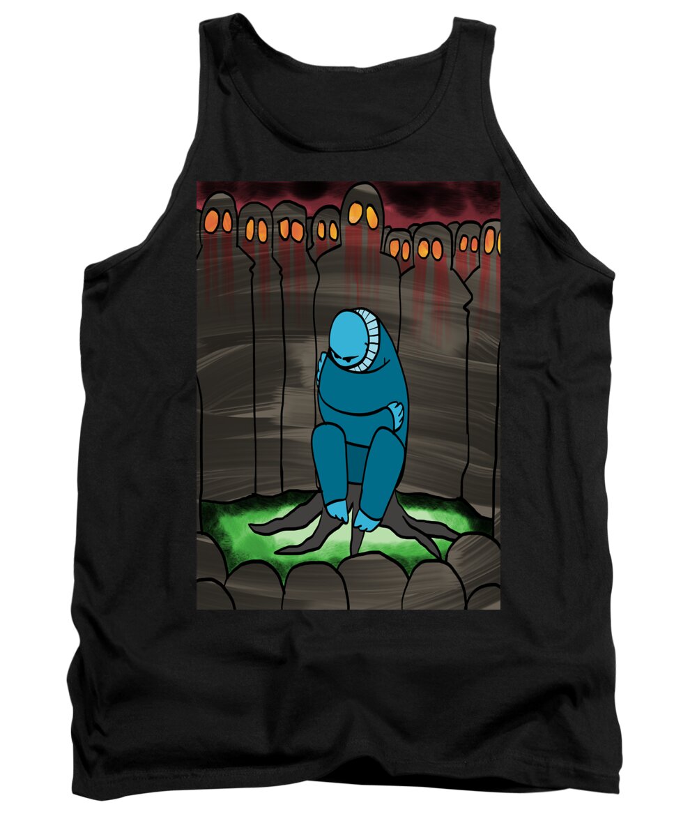 Smog Tank Top featuring the digital art Smog Attack by Piotr Dulski