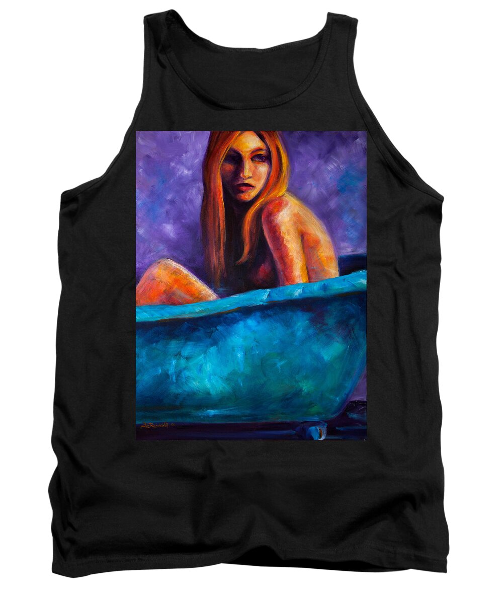 Nude Tank Top featuring the painting Soak by Jason Reinhardt