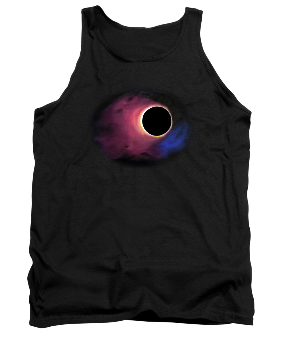 Eclipse Tank Top featuring the painting Solar Eclipse by Eseret Art