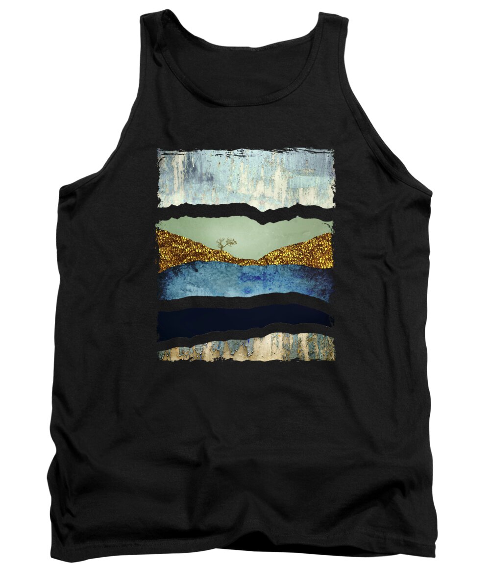 Tree Tank Top featuring the digital art Solitary by Katherine Smit