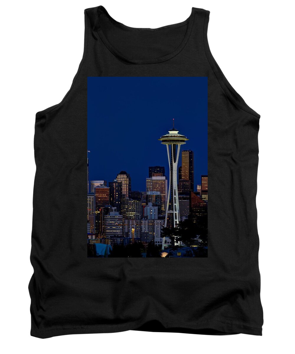 Seattle Tank Top featuring the photograph Space Needle by Dillon Kalkhurst