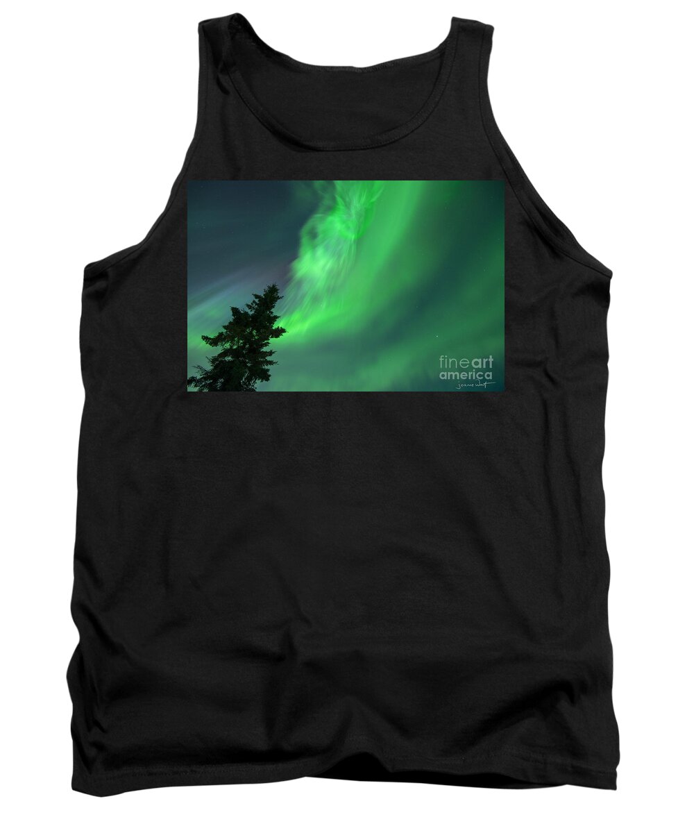 Northern Lights Tank Top featuring the photograph Spirit in the Sky Aurora Borealis by Joanne West