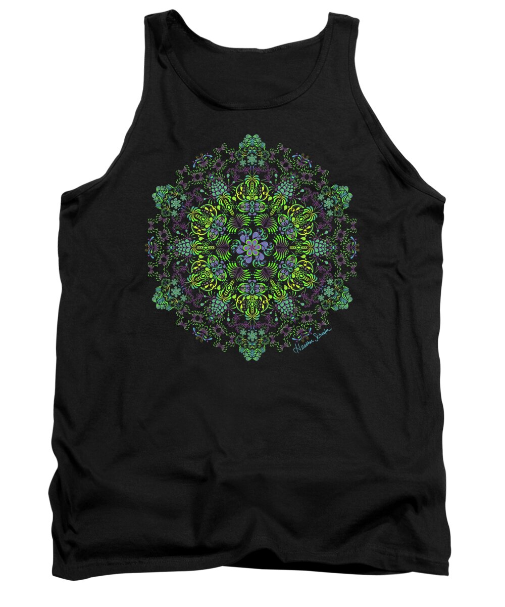 Artsytoo Tank Top featuring the digital art Spring Spiral by Heather Schaefer