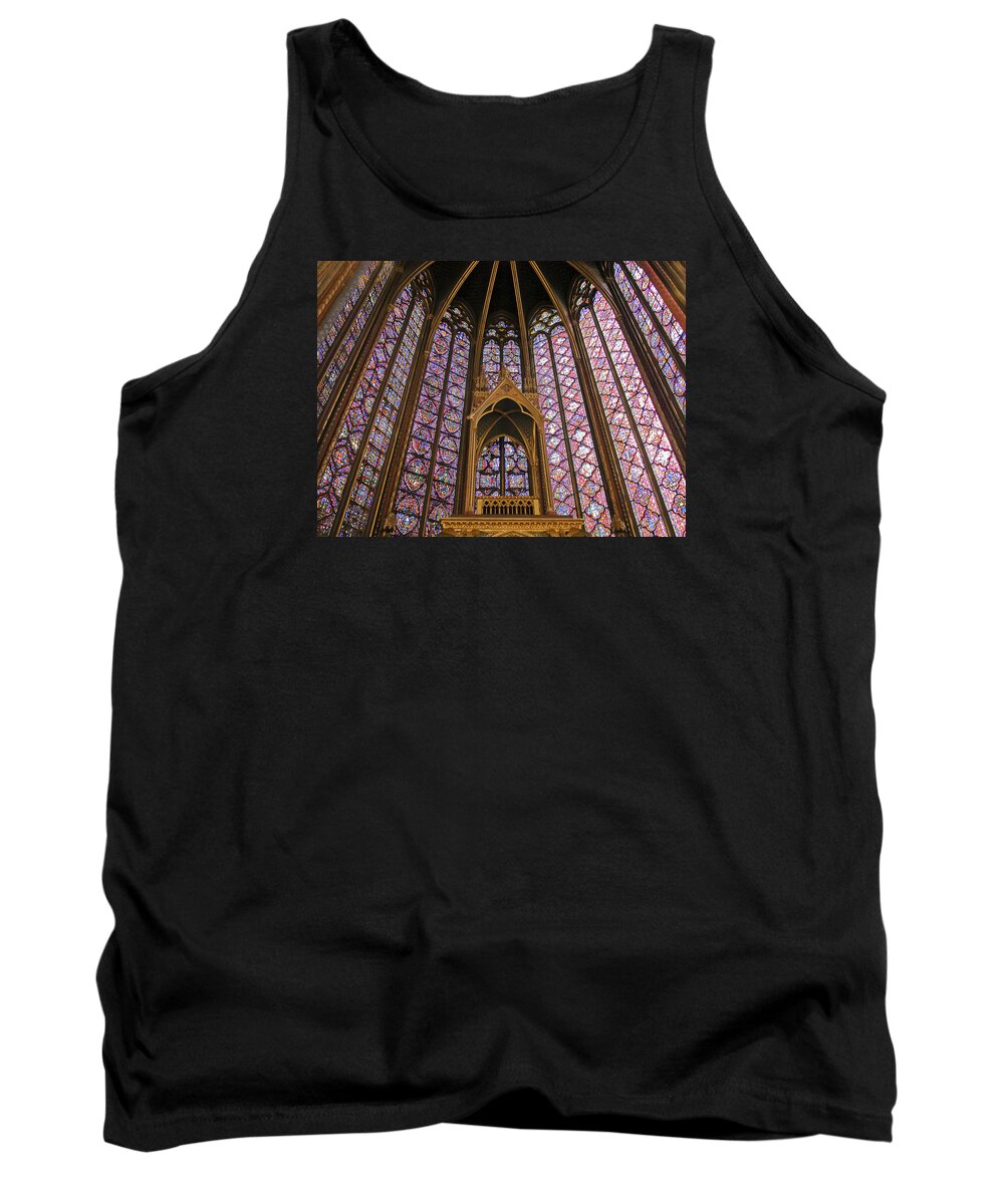 France Tank Top featuring the photograph St Chapelle Paris by Alan Toepfer