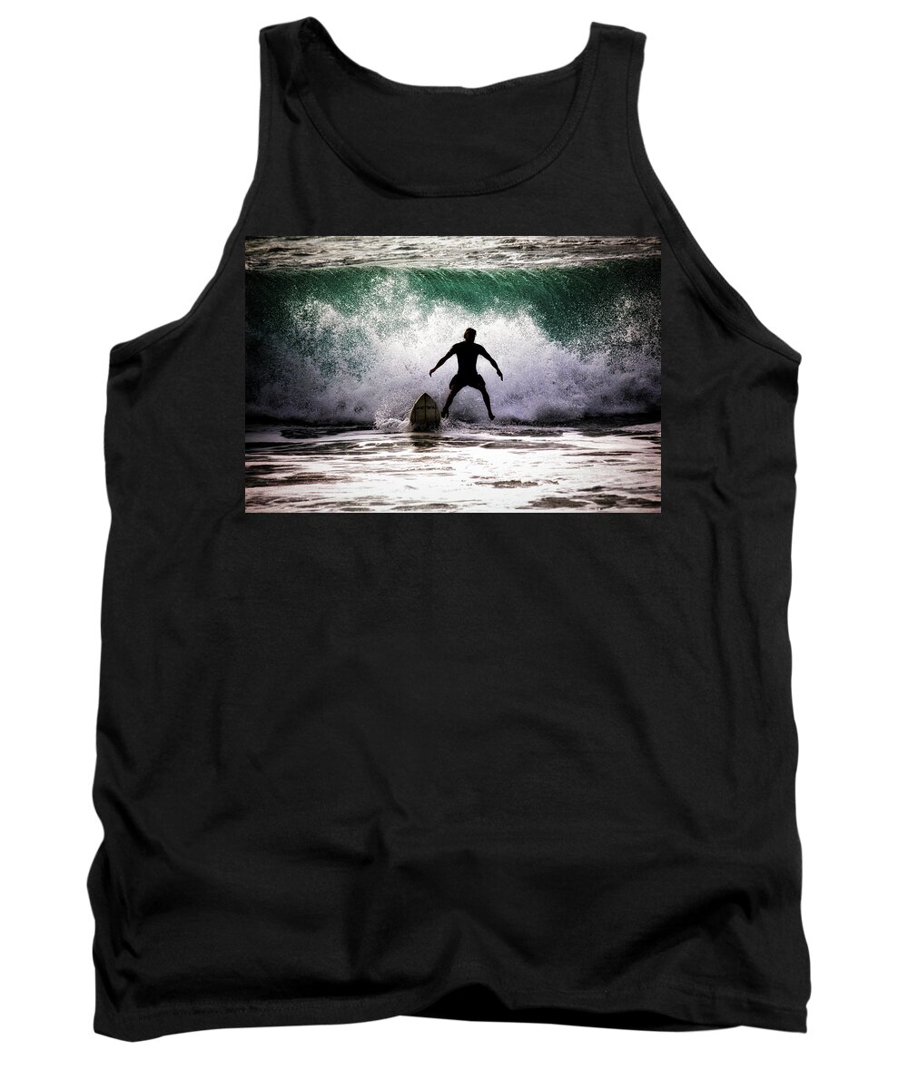 Surfer Tank Top featuring the photograph Standby Surfer by Jim Albritton