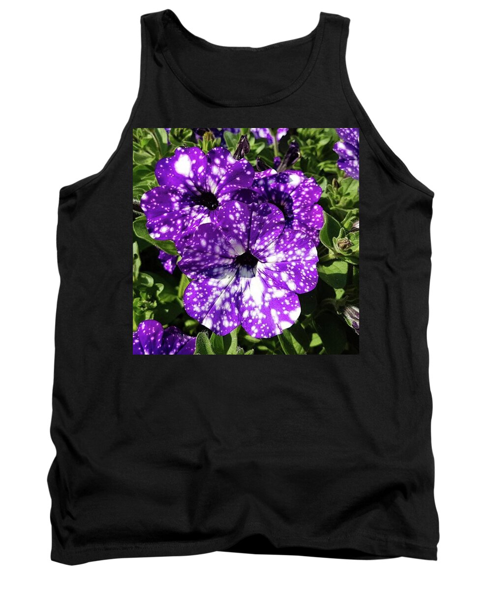 Garden Tank Top featuring the photograph Starry Petunias... by Rowena Tutty