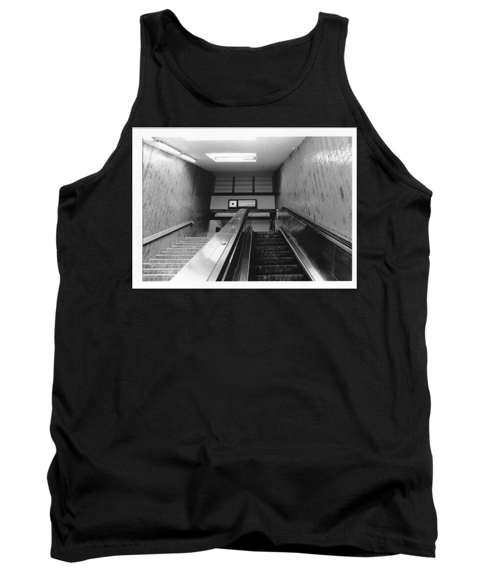 Escalator Tank Top featuring the photograph Station Stop by Joseph Caban