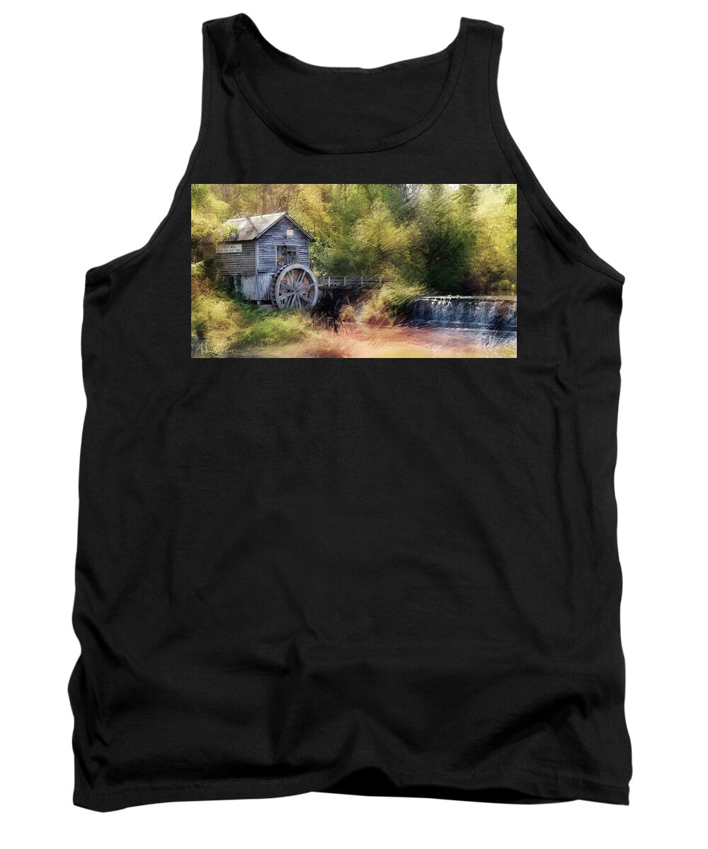 Hyde's Mill Tank Top featuring the photograph Summer at the Mill by Andrea Platt