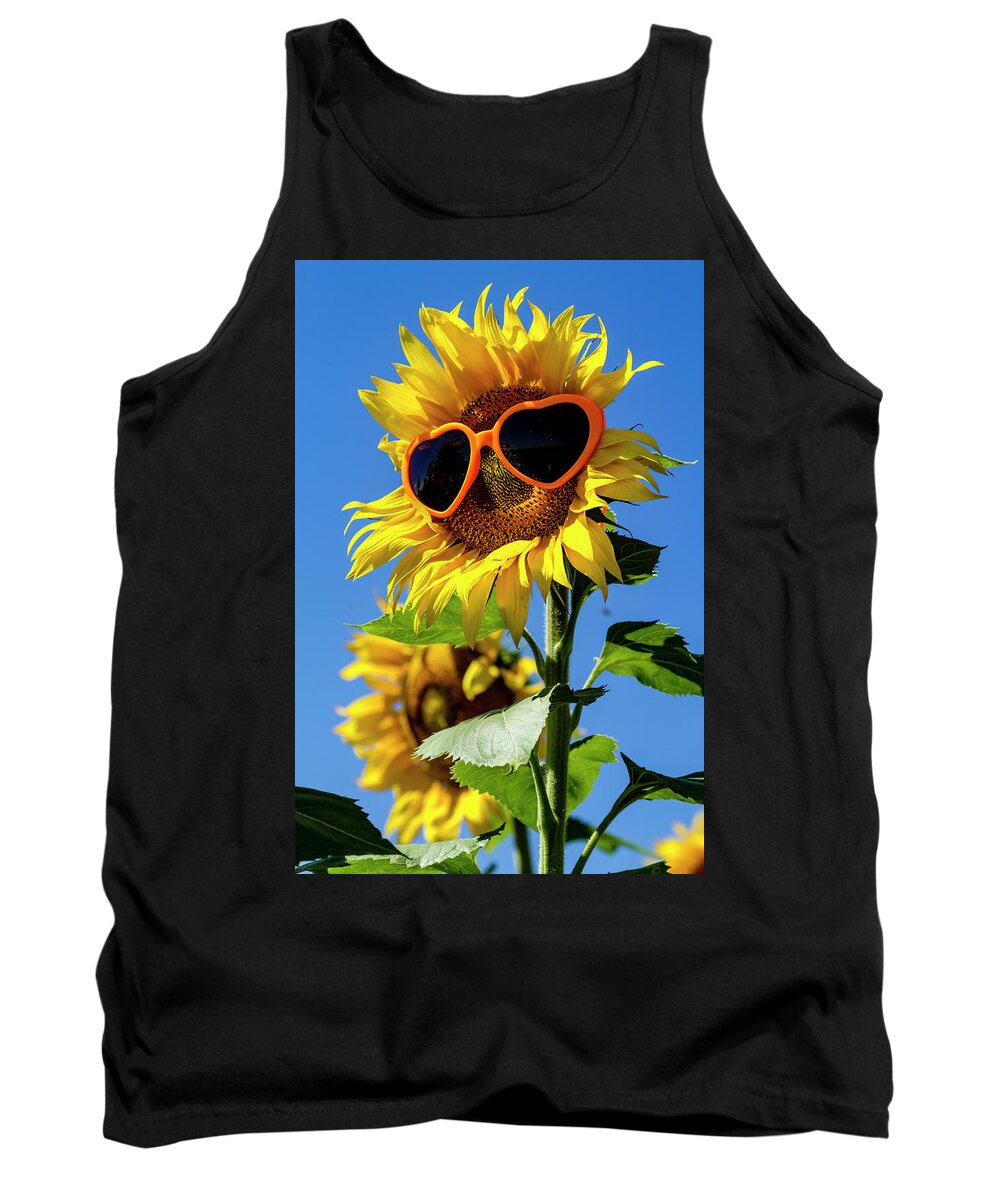 Agriculture Tank Top featuring the photograph Summer Sunflowers by Teri Virbickis